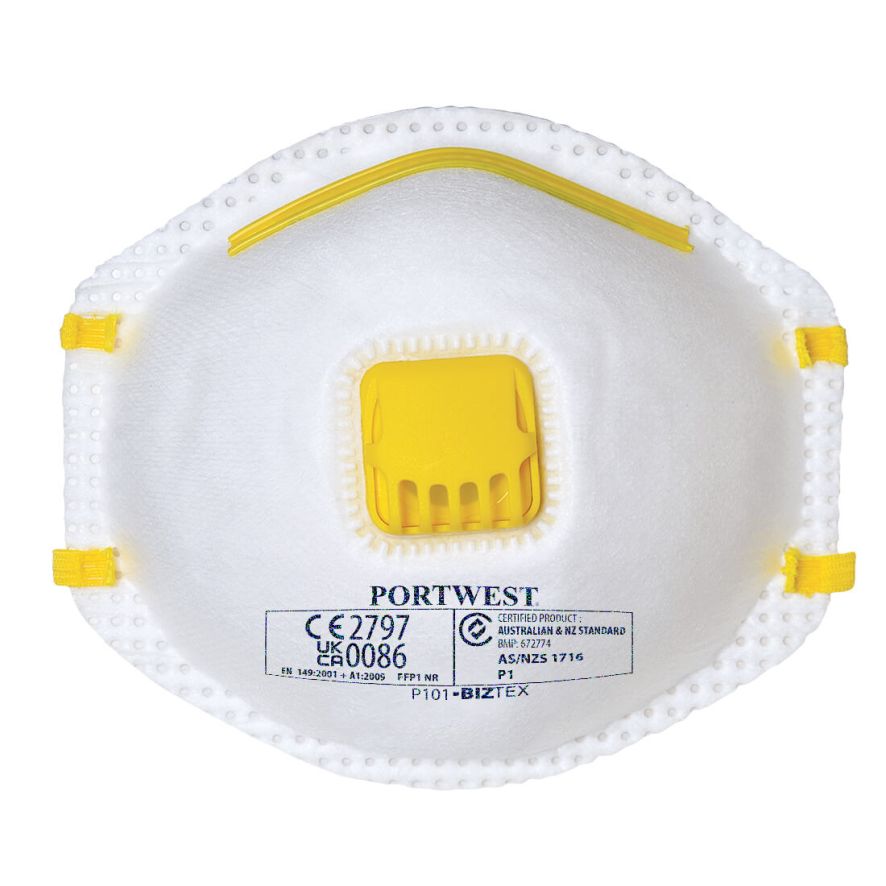 FFP1 Valved Respirator (Pk10), , R, White