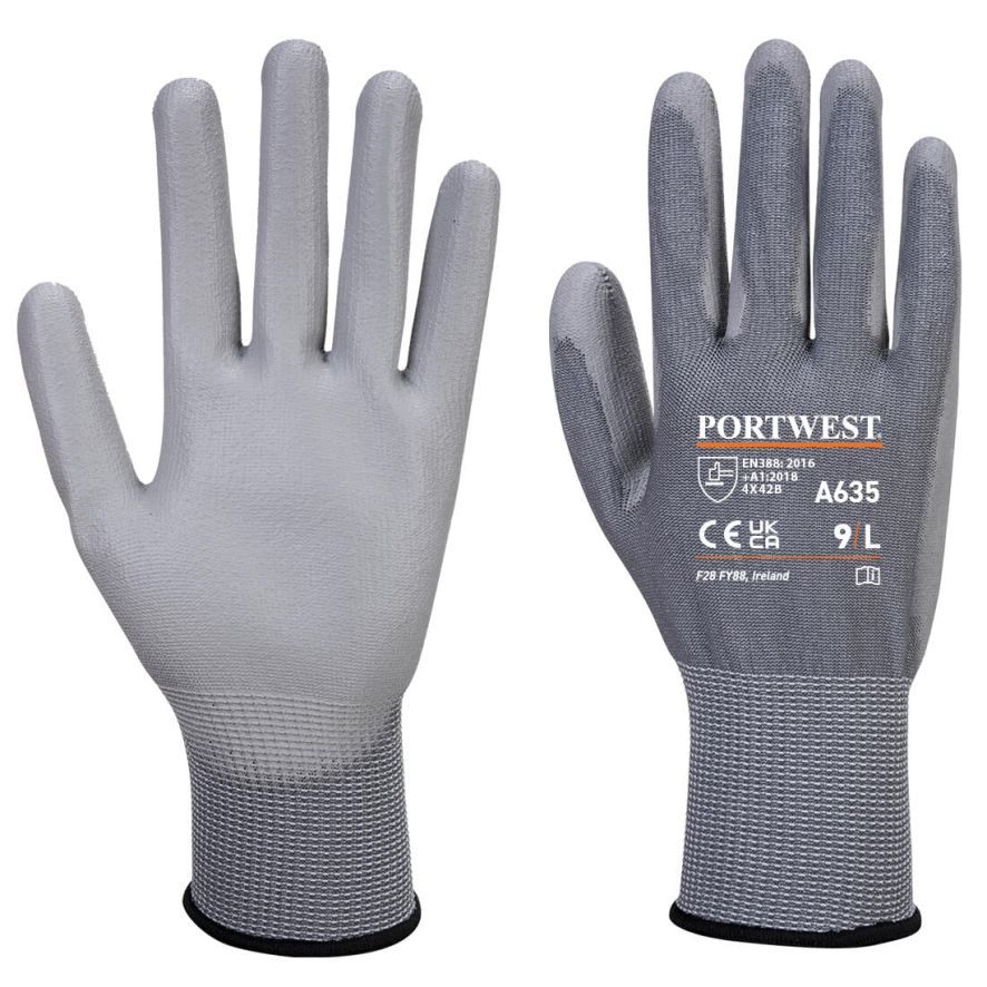 Economy Cut Glove, L, R, Grey