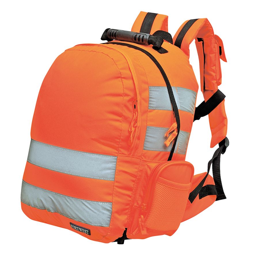 Quick Release Hi-Vis Rucksack, , R, Orange