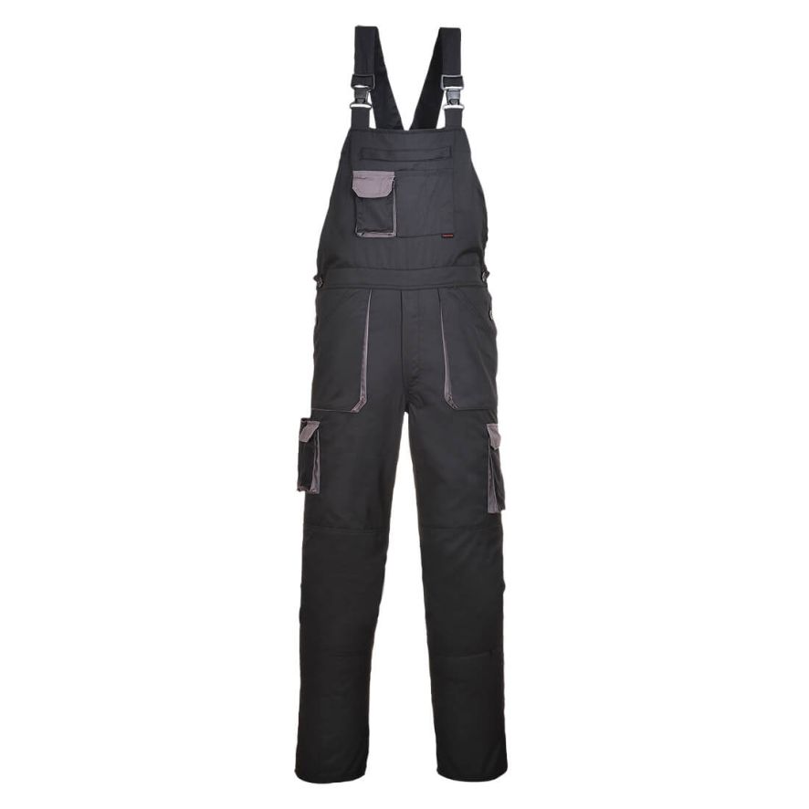 Portwest Texo Contrast Bib and Brace, 4XL, R, Black