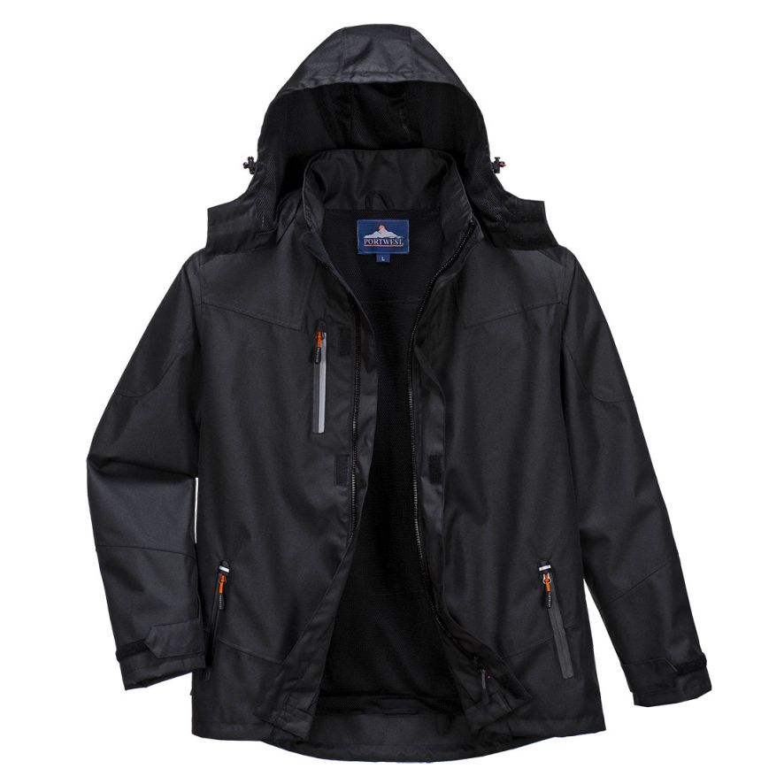 Outcoach Rain Jacket, 4XL, R, Black