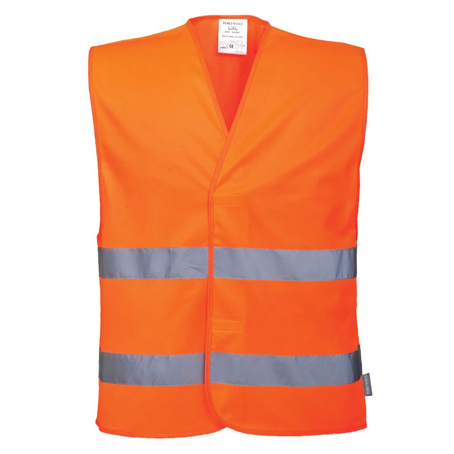 Hi-Vis Two Band Vest , 4X/5X, R, Orange