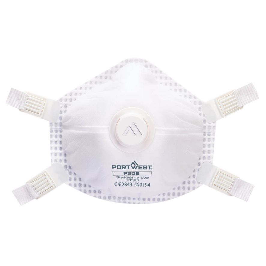FFP3 Ultimate Valved Reusable Respirator (Pk5), , R, White