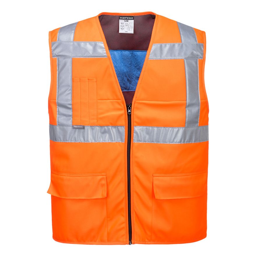 Hi-Vis Cooling Vest, L/XL, R, Orange