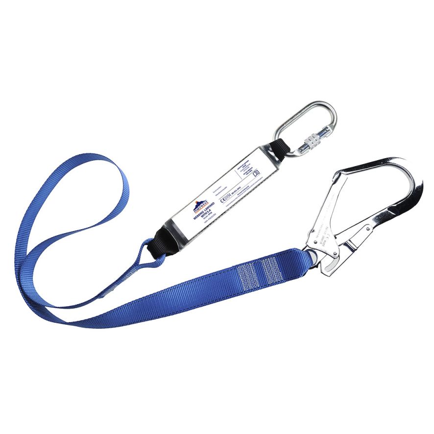 Single Webbing 1.8m Lanyard With Shock Absorber, , R, Royal Blue