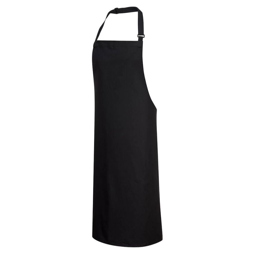 Cotton Bib Apron, , R, Black