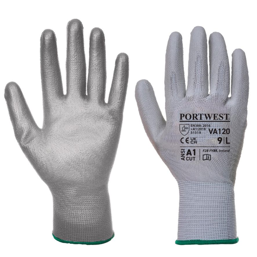 Vending PU Palm Glove, L, R, Grey