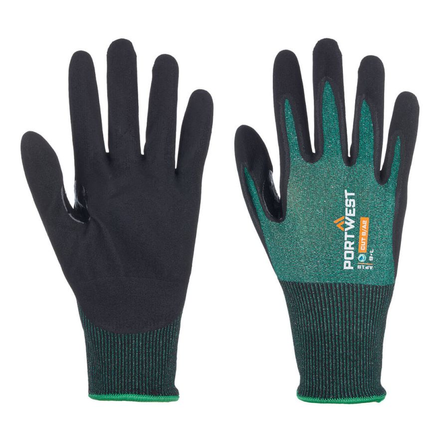 SG Cut B18 Eco Nitrile Glove (Pk12), L, R, Green/Black