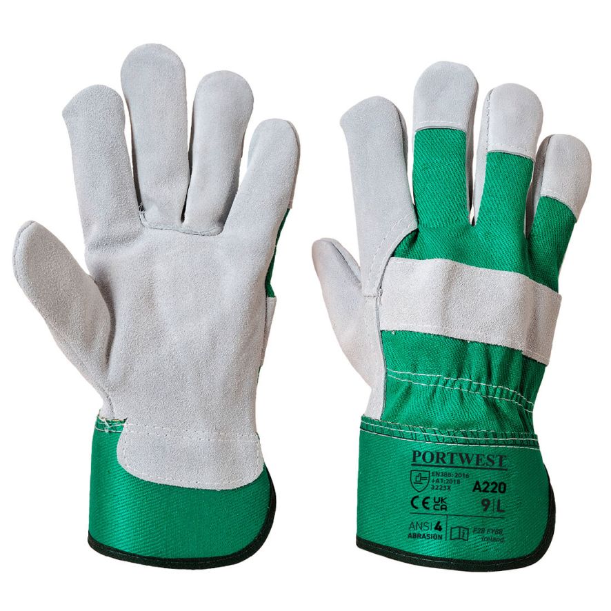 Premium Chrome Rigger Glove, XL, R, Green