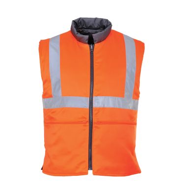 Hi-Vis Reversible Bodywarmer, L, R, Orange