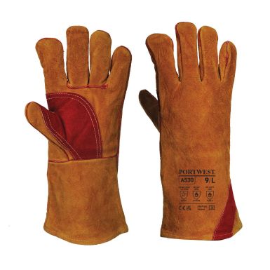 Reinforced Welding Gauntlet, XL, R, Brown