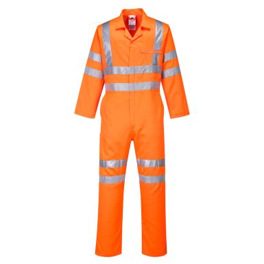 Hi-Vis Polycotton Service Coverall, 4XL, R, Orange
