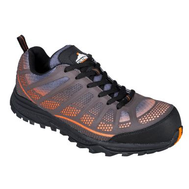 Portwest Compositelite Low Cut Spey Trainer S1P, 37, R, Orange/Black