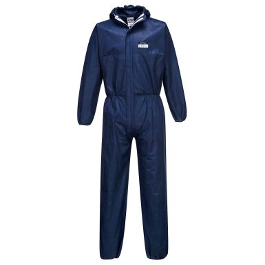 BizTex SMS Coverall Type 5/6 (Pk50), L, R, Navy