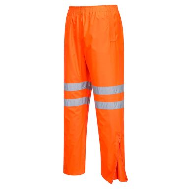 Hi-Vis Rain Traffic Trousers, L, R, Orange