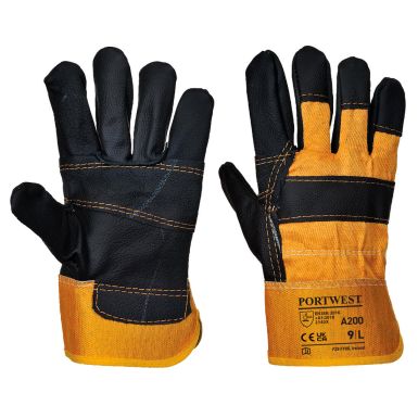 Furniture Hide Glove, XL, R, Yellow