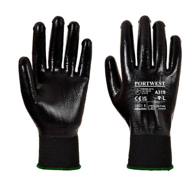 All-Flex Grip Glove, L, R, Black