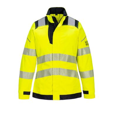 PW3 FR Hi-Vis Women's Work Jacket, L, R, Yellow/Black