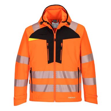 DX4 Hi-Vis Softshell (3L), 4XL, R, Orange/Black