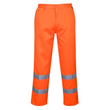 Hi-Vis Polycotton Service Trousers, M, R, Orange
