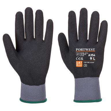 DermiFlex Ultra Pro Glove - Nitrile Sandy, L, R, Black
