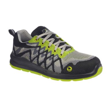 Portwest Compositelite Eco Safety Trainer S1P, 36, Y, Black/Yellow