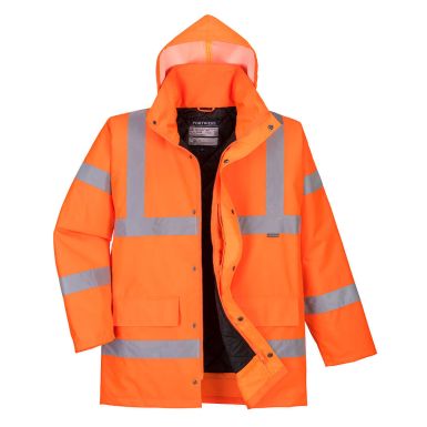 Hi-Vis Winter Traffic Jacket , 4XL, R, Orange