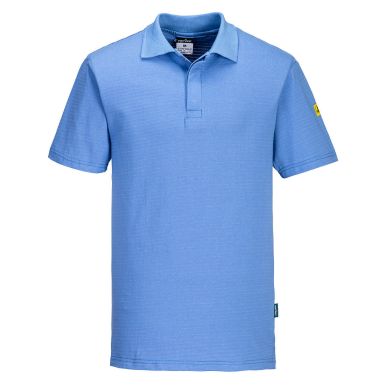 Anti-Static ESD Polo Shirt, L, R, Hamilton Blue