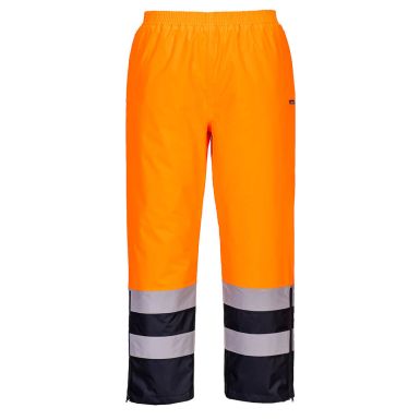 Hi-Vis Winter Trousers, L, R, Orange/Navy