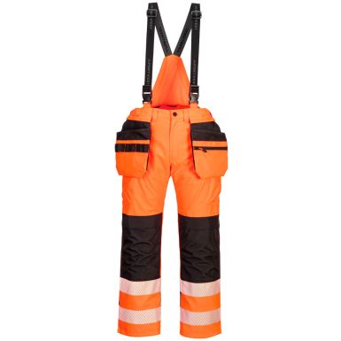 PW3 Hi-Vis Rain Trousers, L, R, Orange/Black