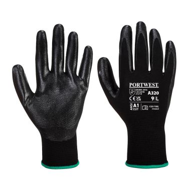 Dexti-Grip Glove, L, R, Black