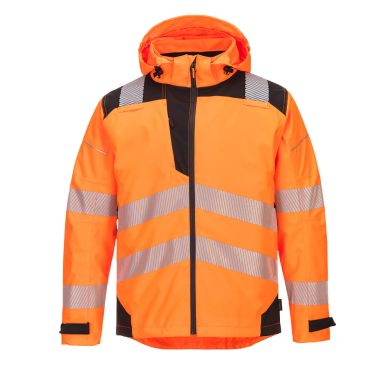 PW3 Hi-Vis Extreme Rain Jacket, L, R, Orange/Black