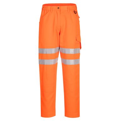 Eco Hi-Vis Work Trousers, 28, R, Orange