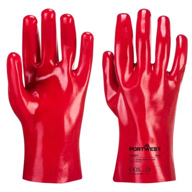 Grip 12 PVC Gauntlet 27cm, XL, R, Red