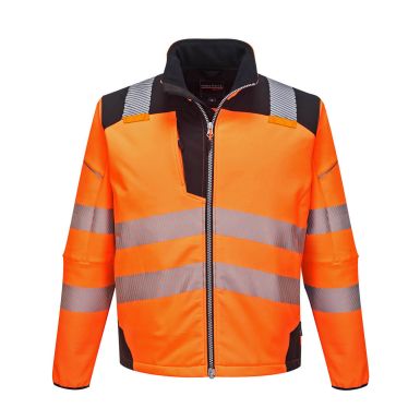 PW3 Hi-Vis Softshell (3L), 4XL, R, Orange/Black