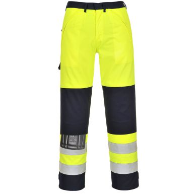 Hi-Vis Multi-Norm Trousers, L, R, Yellow/Navy