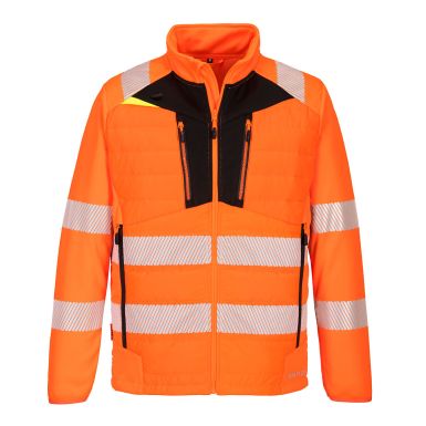 DX4 Hi-Vis Hybrid Baffle Jacket, 4XL, R, Orange/Black