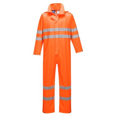 Sealtex Ultra Hi-Vis Rain Coverall, L, R, Orange