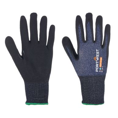 SG Cut C15 Eco Nitrile Glove (Pk12), L, R, Blue/Black