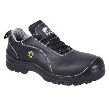 Portwest Compositelite ESD Leather Safety Shoe S1, 37, R, Black