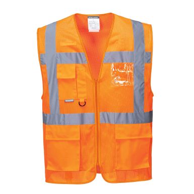 Athens Hi-Vis Mesh Executive Vest , L, R, Orange