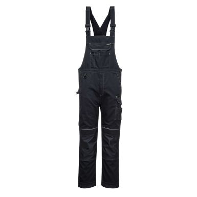 PW3 Work Bib and Brace, L, R, Black