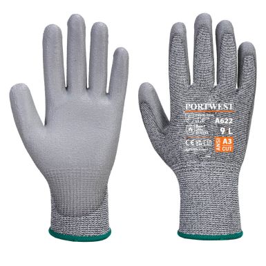 Cut C13 PU Glove, L, R, Grey