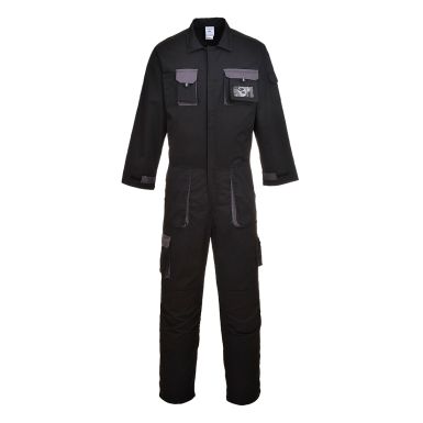 Portwest Texo Contrast Coverall, L, R, Black