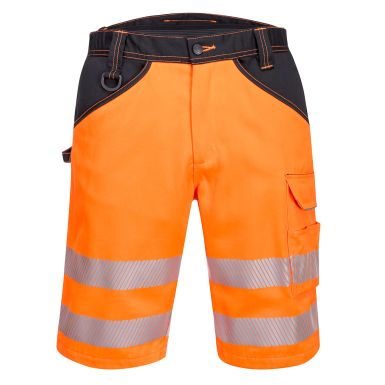 PW3 Hi-Vis Shorts, 30, R, Orange/Black