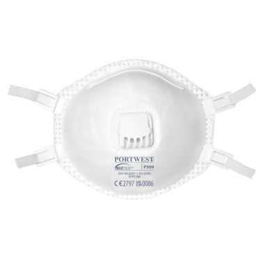FFP3 Valved Respirator - Blister Pack (Pk2), , R, White