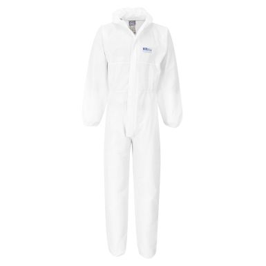 BizTex SMS FR Coverall Type 5/6 (Pk50), L, R, White