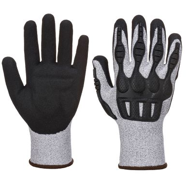 TPV Impact Cut Glove, L, R, Grey/Black