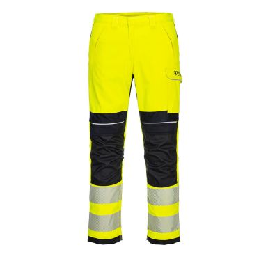 PW3 FR Hi-Vis Work Trousers, 28, R, Yellow/Black