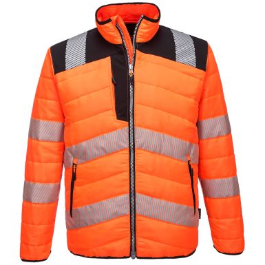PW3 Hi-Vis Baffle Jacket, 4XL, R, Orange/Black